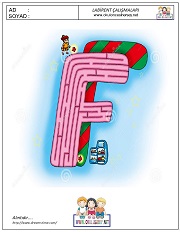 okul öncesi labirent bulmacai çalışma sayfaları